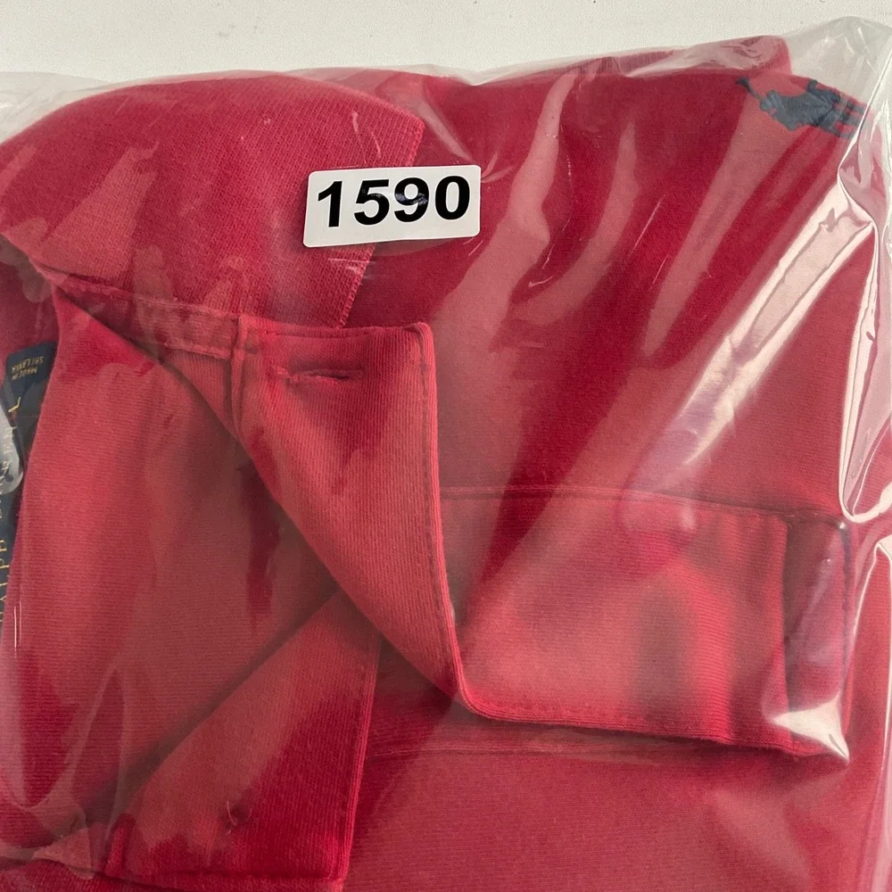 Polo Ralph Lauren Mens Large Red Short Sleeve Cotton Polo‎ Shirt Navy Blue Pony